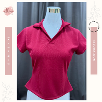 Collar Top V-Neck Shirt