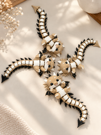Articulated Dragon Charm - Fluffy Tails