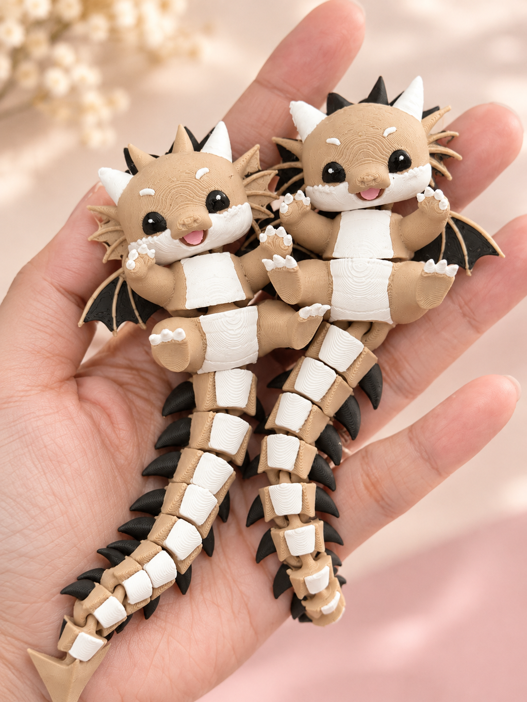 Articulated Dragon Charm - Fluffy Tails