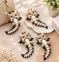 Articulated Dragon Charm - Fluffy Tails