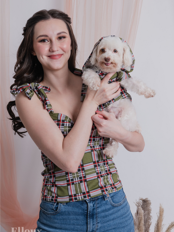 Green Checkered FurBaby Hoodie