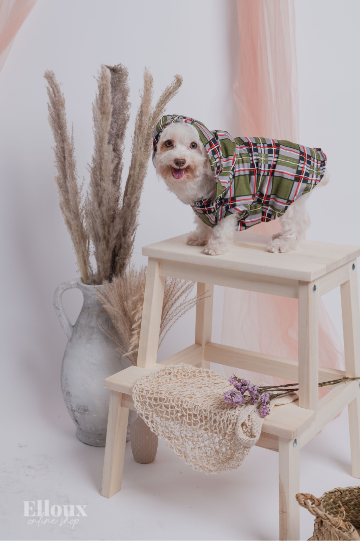 Green Checkered FurBaby Hoodie