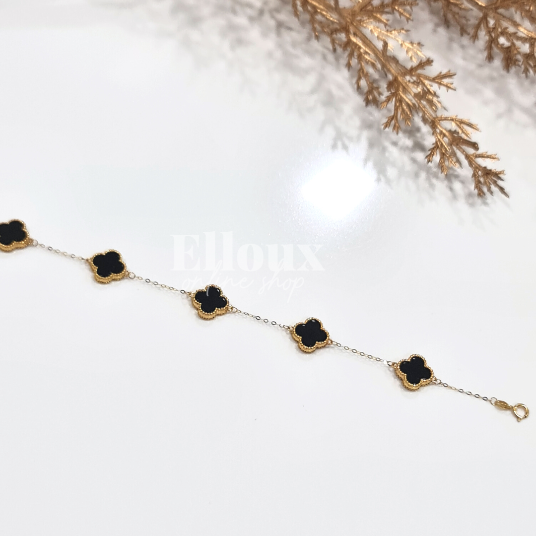 18k Black VCA Clover Bracelet