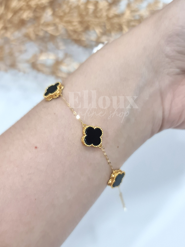 18k Black VCA Clover Bracelet