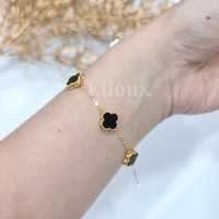 18k Black VCA Clover Bracelet