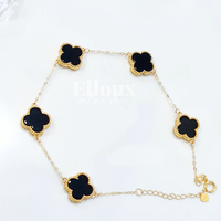 18k Black VCA Clover Bracelet