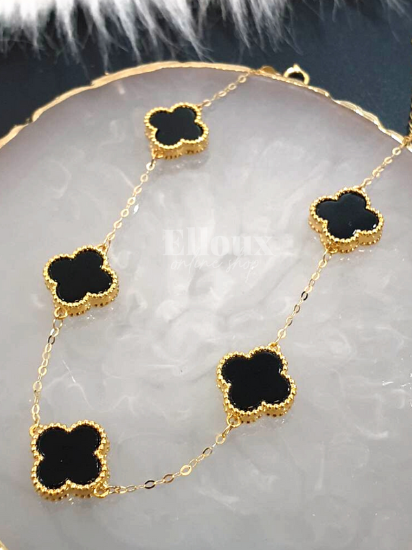 18k Black VCA Clover Bracelet
