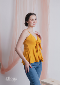 Honey Ribbon Tie Top