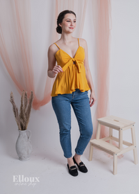 Honey Ribbon Tie Top