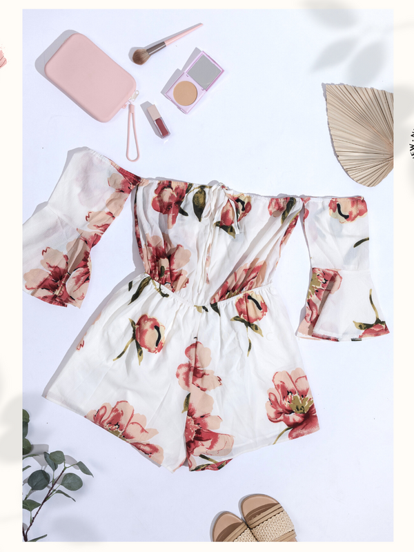 Floral Off-Shoulder Romper